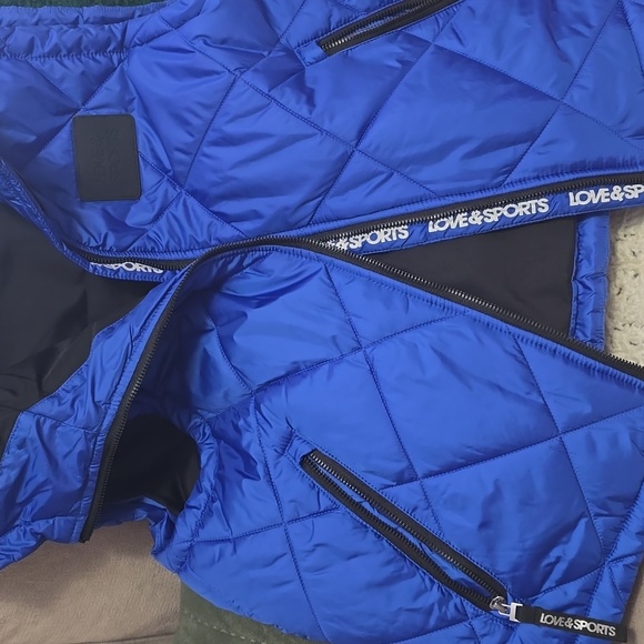Love & Sports Quilted Vest with Hood Royal Blue Size S 4/6 - Picture 2 of 12